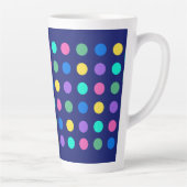 Kleurrijk geometrisch stippen drinkware ontwerp - latte mok (Rechts)