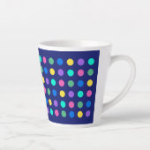 Kleurrijk Geometrisch Stippen Drinkware Ontwerp - Latte Mok (Rechts)