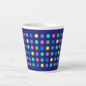 Kleurrijk Geometrisch Stippen Drinkware Ontwerp - Latte Mok (Voorkant)