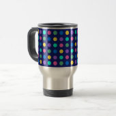 Kleurrijk geometrisch stippen drinkware ontwerp - reisbeker (Voorkant links)