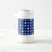 Kleurrijk geometrisch stippenontwerp - bierpul (Voorkant links)