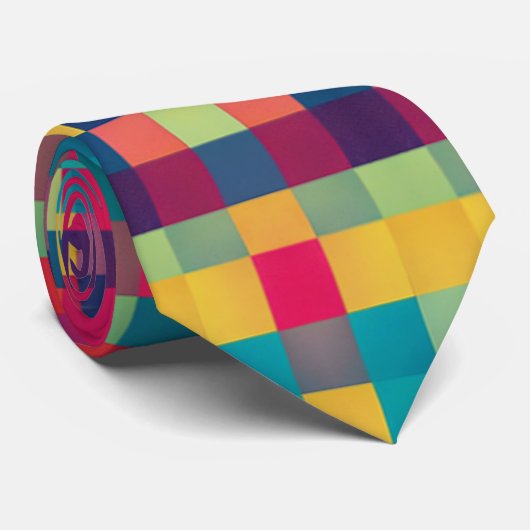 kleurrijk geometrisch Stropdas (Opgerold)