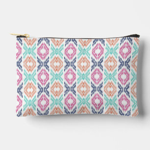Kleurrijk geometrisch verticaal ikat-patroon etui