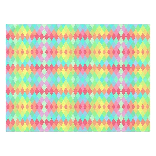 Kleurrijk geometrisch vormpatroon minimaal ontwerp tafelkleed (Voorkant (Horizontaal))