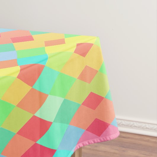 Kleurrijk geometrisch vormpatroon minimaal ontwerp tafelkleed (Voorbeeld)