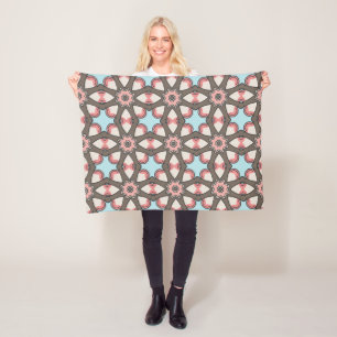 Kleurrijk Geometrisch Vormpatroon – Modern Abstrac Fleece Deken