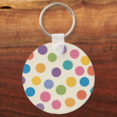 Kleurrijk geometrisch zeshoekpatroon sleutelhanger (Voorkant)