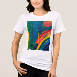 Kleurrijk gepatenteerd T-shirt Levendig artistie
