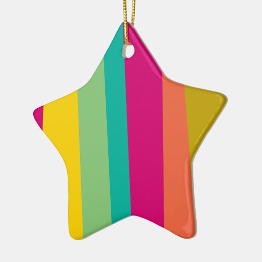 kleurrijk gepatterd keramisch ornament (Links)