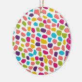 kleurrijk gepatterd keramisch ornament (Links)