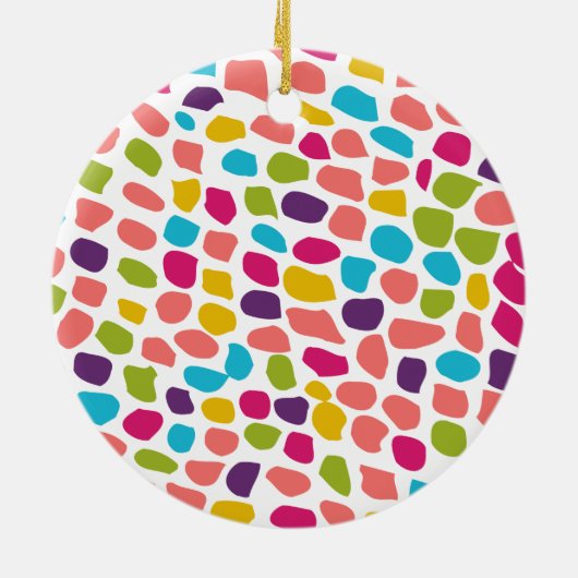 kleurrijk gepatterd keramisch ornament (Achterkant)
