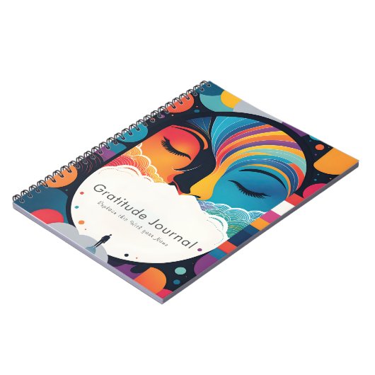 Kleurrijk gepersonaliseerd dankbaarheidsdagboek notitieboek (Linkerzijde)