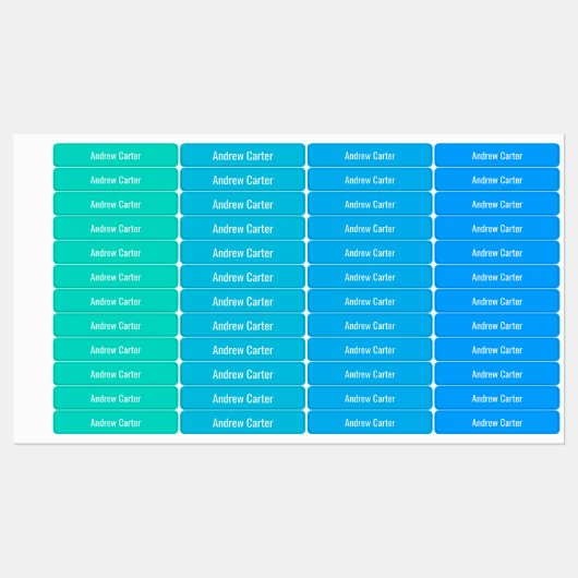 Kleurrijk Gepersonaliseerd Kinder ijzer op waterdi Labels (Vel)