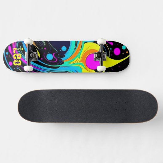 Kleurrijk gepersonaliseerd skateboard (Horizontaal)