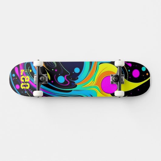 Kleurrijk gepersonaliseerd skateboard (Horizontaal)