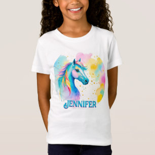 Kleurrijk Gepersonaliseerd Spirit Pony 10 Kind T-s T-shirt