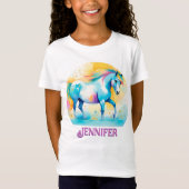 Kleurrijk Gepersonaliseerd Spirit Pony 14 Kind T-s T-shirt (Voorkant)