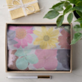 Kleurrijk geperst bloemencapier tissuepapier (Geschenk)