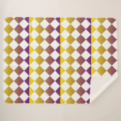 Kleurrijk geruit diamant ruitjes naadloos patroon sherpa deken (Voorkant (horizontaal))
