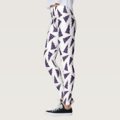 Kleurrijk geruit kerstboompatroon leggings (Links)