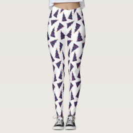 Kleurrijk geruit kerstboompatroon leggings