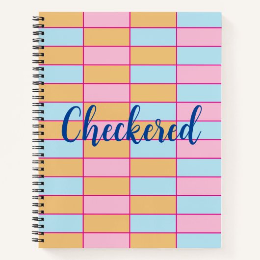 Kleurrijk geruit notitieboek (Voorkant)