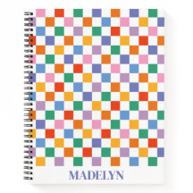 kleurrijk geruit patroon op maat gemaakt monogram