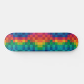 Kleurrijk geruit patroon persoonlijk skateboard (Horizontaal)