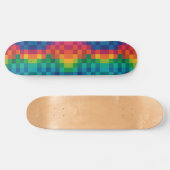 Kleurrijk geruit patroon persoonlijk skateboard (Horizontaal)