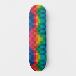 Kleurrijk geruit patroon persoonlijk skateboard