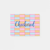 Kleurrijk geruit post-it® notes (Voorkant)