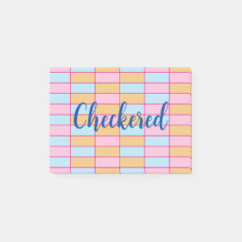 Kleurrijk geruit post-it® notes