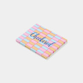 Kleurrijk geruit post-it® notes (Schuin)