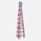 Kleurrijk geruite controlepatroon stropdas (Voorkant)