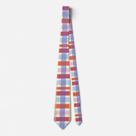 Kleurrijk geruite controlepatroon stropdas