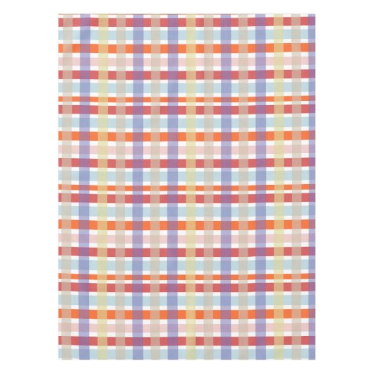 Kleurrijk geruite controlepatroon tafelkleed (Voorkant)