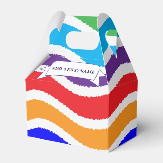 Kleurrijk Gescheurd Papier Effect op Maat Bedankdoosjes (Voorkant Zijde)