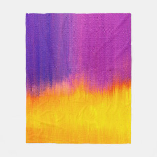 Kleurrijk geschilderd canvas als achtergrond. Kuns Fleece Deken