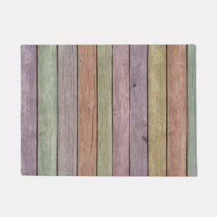 Kleurrijk Geschilderd Doorstaan Hout Deurmat