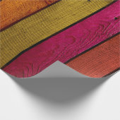 Kleurrijk geschilderd hout cadeaupapier (Hoek)