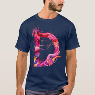 Kleurrijk geschilderd Initiaal letter D T-shirt