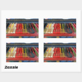 Kleurrijk geschilderde Piano Keys Sticker (Vel)