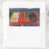 Kleurrijk geschilderde Piano Keys Sticker (Tas)