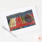 Kleurrijk geschilderde Piano Keys Sticker (Envelop)