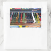 Kleurrijk geschilderde Piano Keys Sticker (Tas)