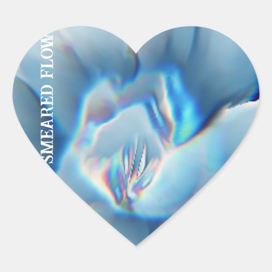 KLEURRIJK GESMEERD BLOEM AFBEELDING HART STICKER (Voorkant)