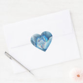 KLEURRIJK GESMEERD BLOEM AFBEELDING HART STICKER (Envelop)
