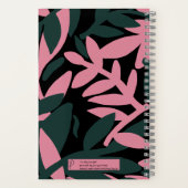 Kleurrijk gespierd bladeren patroon notitieboek (Achterkant)