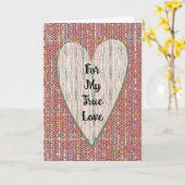 Kleurrijk gestippeld hart ware liefde kunst valent kaart (Gele Bloem)