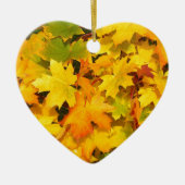 Kleurrijk, gestorven, herfstleien keramisch ornament (Voorkant)